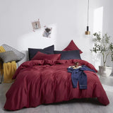 Yeknu  Silky Soft Pure 600TC Egyptian Cotton Solid color Bedding set Duvet Cover+2Pcs Pillowcases Twin Double Queen King Size