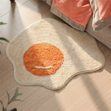 Yeknu  Tufted Rug Fried Frangipani Pattern Entrance Hallway Doormat Rug Non-Slip Abosrbent Bath floormat Bedroom Kitchen Toilet Carpet
