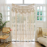 Yeknu Macrame Bohemian Tapestry 100% Hand-woven Cotton Wall Hanging For Door Window Curtain Hanger Decoration Wedding Décor 130*180cm