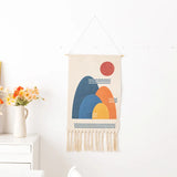 Yeknu  Hanging Tapestry with Handmade Tassels Dorm Hotel Wall Hanging Cover Blanket Decor Fabric Home Stay Ramadan Decoration