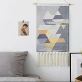 Yeknu  Hanging Tapestry with Handmade Tassels Dorm Hotel Wall Hanging Cover Blanket Decor Fabric Home Stay Ramadan Decoration