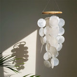 Yeknu  Natural Shell Wind Chime Nordic Korean Style Hotel Dorm Home Office Nursery Decor Hanging Decorations Photography Accessories