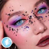 Yeknu  2pcs/Pair Yearly Lenses Anime Soft Lenses Multicolored Lenses Cosplay Gojo Satoru Blue Lenses Hollween Beauty Makeup