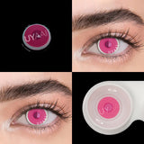 Yeknu  2PCS/Pair Pink Lense Halloween Lenses anime accessories Color contact lenses Cosplay Anime Lenses Yearly Contact lens