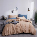 Yeknu  Silky Soft Pure 600TC Egyptian Cotton Solid color Bedding set Duvet Cover+2Pcs Pillowcases Twin Double Queen King Size
