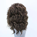 Yeknu  Dark Brown Wigs Body Wave Synthetic Lace Front Wigs for Women Free Part Cosplay Colorful Wigs