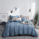 Yeknu  Silky Soft Pure 600TC Egyptian Cotton Solid color Bedding set Duvet Cover+2Pcs Pillowcases Twin Double Queen King Size