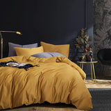 Yeknu  Silky Soft Pure 600TC Egyptian Cotton Solid color Bedding set Duvet Cover+2Pcs Pillowcases Twin Double Queen King Size