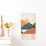 Yeknu  Hanging Tapestry with Handmade Tassels Dorm Hotel Wall Hanging Cover Blanket Decor Fabric Home Stay Ramadan Decoration