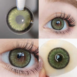 Yeknu  2pcs/Pair Color Contact Lenses Myopia Contact Color Lens Eyes Lenses for Eyes Blue Lenses with Diopters Yearly Cosmetics