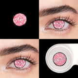 Yeknu  2PCS/Pair Pink Lense Halloween Lenses anime accessories Color contact lenses Cosplay Anime Lenses Yearly Contact lens