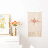 Yeknu  Hanging Tapestry with Handmade Tassels Dorm Hotel Wall Hanging Cover Blanket Decor Fabric Home Stay Ramadan Decoration