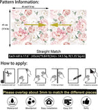 Yeknu  White Pink Peel and Stick Wallpaper Removable Fresh Peony Self-Adhesive Prepasted Wallpaper Waterproof Extra Thick Wall Mural
