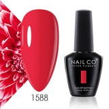 Yeknu  15ml Nail Gel Polish Red Pink Colorful Semi Permanent Soak Off UV LED Base Top Coat Nails Art Gel Varnishes For Manicure