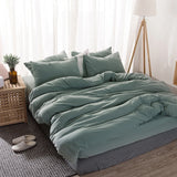 Yeknu  3/4pcs Nordic Style Comfortable High Quality Printing Family Bedding Set Duvet Cover Flat Sheet Pillowcases Dropshipping