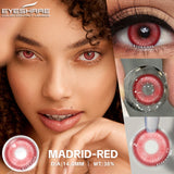 Yeknu Cosplay Madrid Red 14.0mm 1 Pair | 1 Year