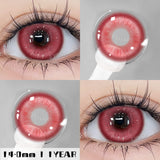 Yeknu Cosplay Madrid Red 14.0mm 1 Pair | 1 Year