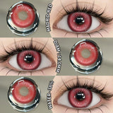 Yeknu Cosplay Madrid Red 14.0mm 1 Pair | 1 Year