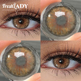 Yeknu New Colored Lenses for Eyes Blue Colored Pupils for Eyes Green Natural Lenses Purple y2k Lenses Brown Gray Color Lens