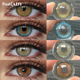 Yeknu New Colored Lenses for Eyes Blue Colored Pupils for Eyes Green Natural Lenses Purple y2k Lenses Brown Gray Color Lens