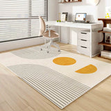 Yeknu  Simple Modern Geometric Striped Carpet Light Luxury Style Living Room Bedroom Office Non Slip Floor Mats Home Decoration