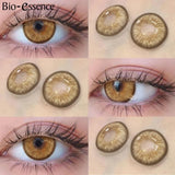 Yeknu  1 Pair Colored Contact Lenses With Prescription Myopia Lenses Brown Contact Lenses High Quality Natural Lenses