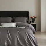 Yeknu 4Pcs Natural Lyocell Eucalyptus Fiber Soft Silky Bedding Set Luxury Embroidery Duvet Cover Bed Sheet/Fitted Sheet Pillowcases