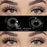 Yeknu  1 Pair Colored Contact Lenses with  Prescription Myopia Lenses Degree Natural Lenses Brown Lenses Yearly