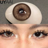 Yeknu  Color Contact Lenses for Eyes Makeup Brown Natural Big Eye Lenses Gray Eye Contact Green Color Lens NEW Cleopatra Series