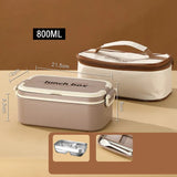 Yeknu  1500ml Portable Stainless Steel 316 Thermal Lunch Box With Insulation Bag Leak-Proof Bento Box Adult Student Food Container