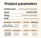 Yeknu  washed cotton air conditioner quilt four-piece summer cool quilt thin double summer quilt core machine washable