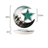 Yeknu  1PC Japanese Tableware Dumpling Plate with Vinegar Plate Creative Breakfast Ceramics Commercial Tableware Creative Household