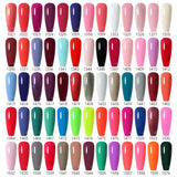 Yeknu  15ml Orange Color Nail Gel Polish Semi Permanent Red Pink Gellack Nail Art Salon Soak Off UV LED Glitter Nail Gel Varnish