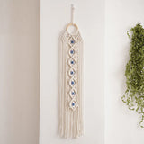 Yeknu  Handmade Macrame Tapestry Hanging Devil's Eyes Blanket Nordic Home Room Decoration Accessories Aesthetic Wall Art Decor