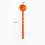 Yeknu  Cute Spiral Handle Glass Spoon Borosilicate Heat-resistant Coffee Mixing Spoon DessertI Ice Cream Spoon Largesoup Spoon