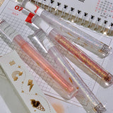 Yeknu  1pc Liquid Eyeshadow Super Shine Pink Pearlescent Glitter Eyeliner Long Lasting Waterproof Eye Shadow Glitter Party Eye Makeup