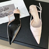 Yeknu  Sexy Spring Buckle Strap Women Pumps Sandals Fashion Thin Heels Shoes Elegant Pointed Toe Mules