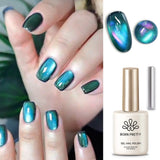 Yeknu  15ml Aurora Glitter Gel Nail Polish Iridescent Pearl Shimmer Effect Soak Off UV LED Manicure Varnishes