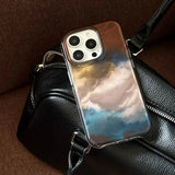 Yeknu  Luxury Ink Wash Dizzying Pattern Phone Case For Iphone 17 air 16 Pro Max Cases 15pro 14 13 Promax Vintage IMD Back Cover