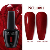 Yeknu  15ml Orange Color Nail Gel Polish Semi Permanent Red Pink Gellack Nail Art Salon Soak Off UV LED Glitter Nail Gel Varnish