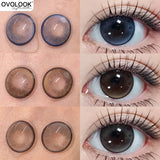 Yeknu  1Pair Real Color Eye Lenses Myopia Pink Blue Contact Lenses Eye Color Lenses Makeup Pupils Graduate Lenses Fast Shipping