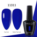 Yeknu  15ml Gel Nail Polish LED Semi-permanent Summer Varnish UV Vernis Blue Color Enamels For Nails Gellak Top Coat Base Polish