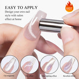 Yeknu  10ml Super Shining Reflective Cat Magnetic Gel Ultra Shine Glitter Red Silver Soak Off UV LED Gel Nail Art Varnish