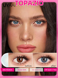 Yeknu  1Pair Color Contact Lenses for Blue Eyes Natural Pupils Green Ice Lenses Eye Color Contact Lens