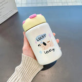 Yeknu  260ml/360ml Cute Stainless Steel 316 Thermal Flask With Straw Leak-Proof Mini Fashion Student Kids Thermal Bottle Travel Tumbler