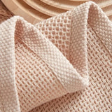 Yeknu  Cotton Honeycomb Towel Blanket 100 Cotton Lightweight Multi Purpose Single Double Bed Summer Comforter Nap Gift Use