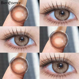 Yeknu  1 Pair Korean Lenses Colored Contact Lenses With Degree Myopia Lenses Brown Contact Lenses Big Eye Lenses Natural