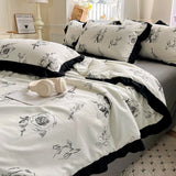 Yeknu  washed cotton air conditioner quilt four-piece summer cool quilt thin double summer quilt core machine washable