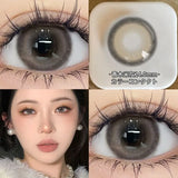 Yeknu  Contact Lenses Myopia Black Eye Color Lens Dioptric Degree Beauty Pupil Cosmetic for Eyes Natural Prescription Annual