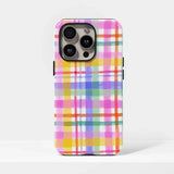 Yeknu  Colourful Lines Phone Case for IPhone 17 16e 16 15 14 13 12 11 X XS XR XSMAX 7 8 Air Pro Max Plus Luxury Double-layer Back Cover